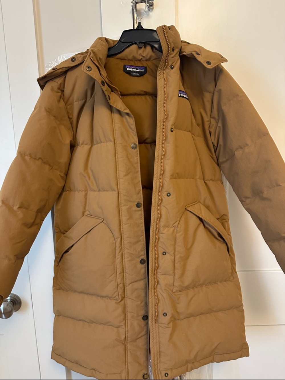 Patagonia Tan Quilted Insulated Parka with Hood